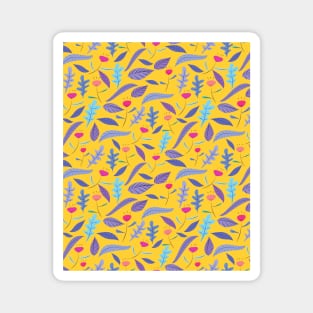 Floral Pattern Wallpaper Magnet