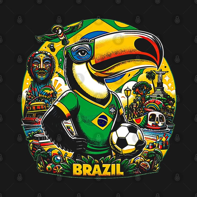 Brazil Toucan Psychedelic by Sambastyles