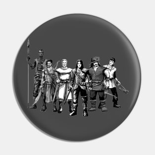 The Dragon Slayers (group image) from the Christian Speculative Fantasy Fiction series, The Dragon Slayer Chronicles Pin