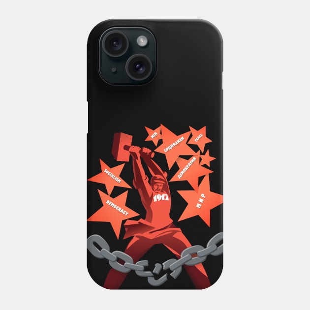 October 1917 Soviet Poster Phone Case by sifis