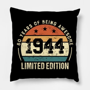 Vintage 1944 Birthday Gift Idea Retro Classic 80th Bday Pillow