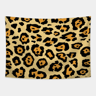 1980s safari animal yellow brown cheetah leopard print Tapestry