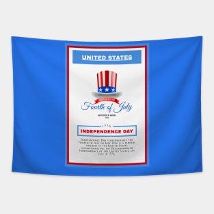 Independence Day - United States - For 4th of july - Print Design Poster - 1706202 Tapestry