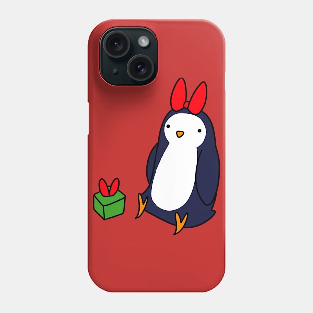 Christmas Gift Penguin Phone Case by saradaboru