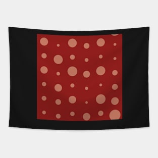 Pink Maroon Polka Dots Seamless Repeat Pattern Tapestry