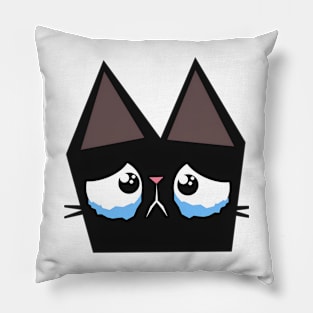 vintage-cat-cry Pillow