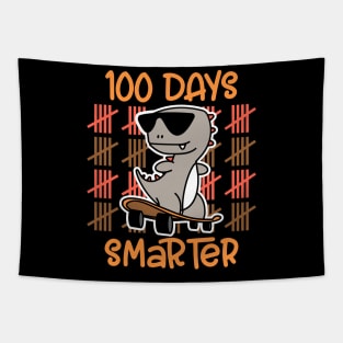 Happy 100 Days Of School Happy 100th Dinosaurs Skateboard Tapestry