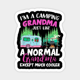 Camping Grandma Like A Normal Grandma Except Much Cooler Magnet