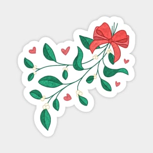 Mistletoe in Love Magnet