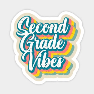 Cool Retro Second Grade Vibes Magnet