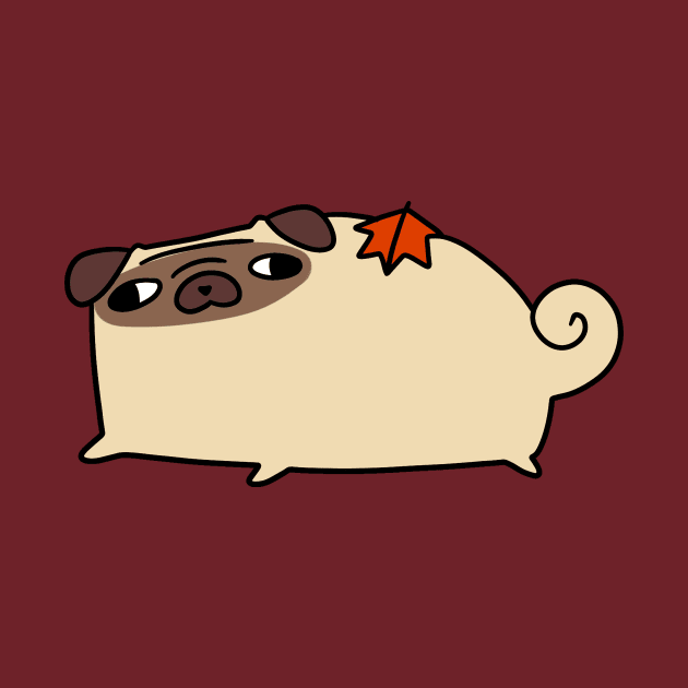 Fall Leaf Pug by saradaboru