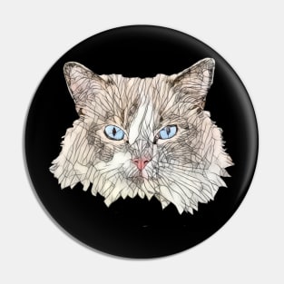 Blaze Ragdoll Gift For Ragdoll Cat Lovers Pin