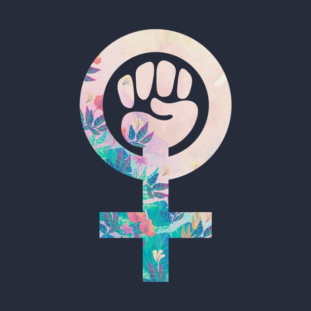 Feminist Raised Fist by Lazarino