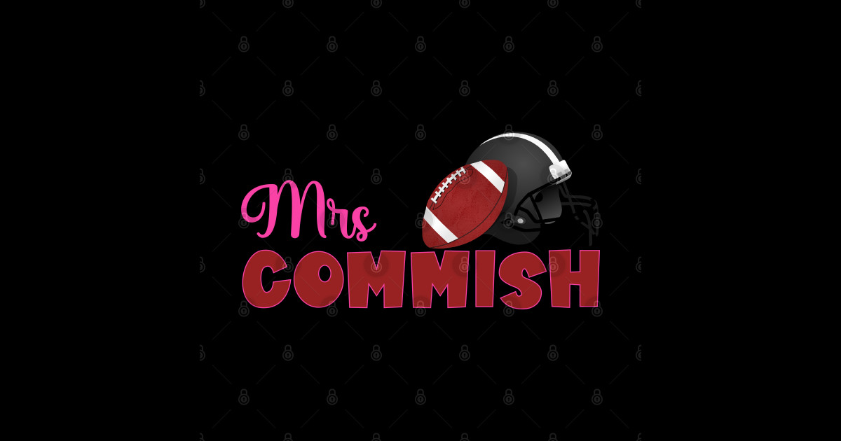 Fantasy Football For Women Mrs Commish Mrs Commish Sticker Teepublic