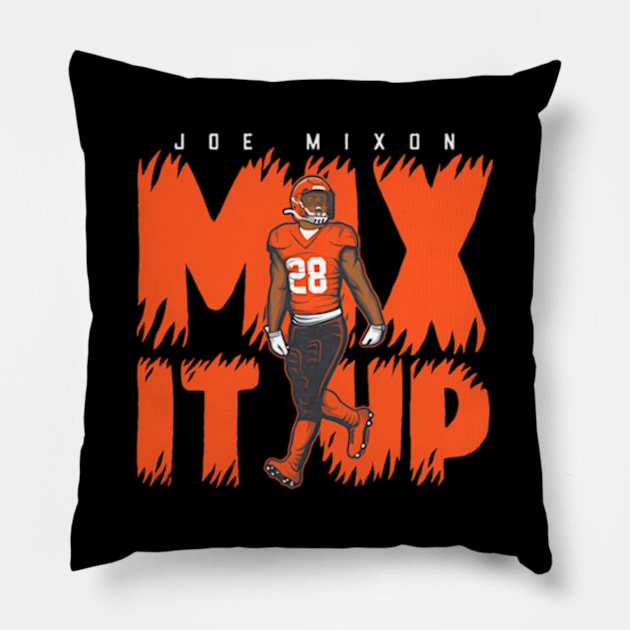 Joe Mixon Mix It Up Pillow by caravalo