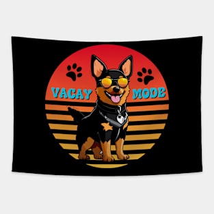 Lancashire Heeler - Cute Dog on Vacation Tapestry