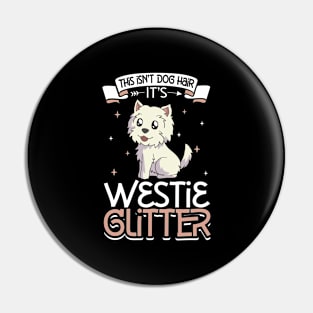 Westie glitter Pin