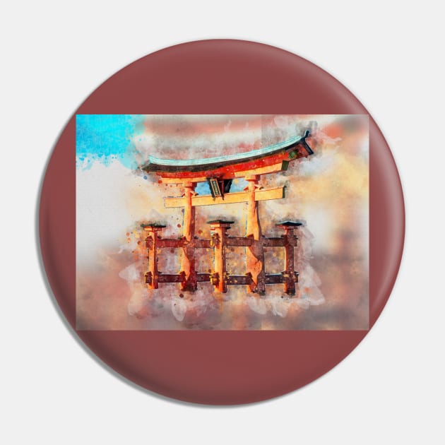 Torii Sacred Space Pin by imshinji