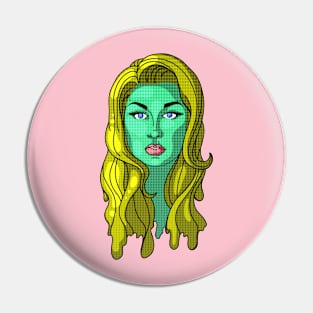 Comic Book Girl Pin