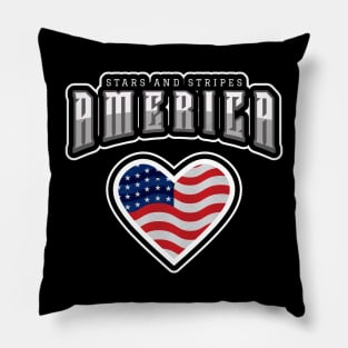 FOURTH Of July Stars And Stripes Pillow