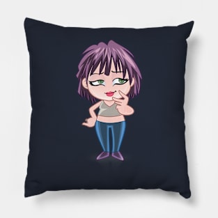 beautiful girls - cartoon character for young girls (choose your twin) Pillow