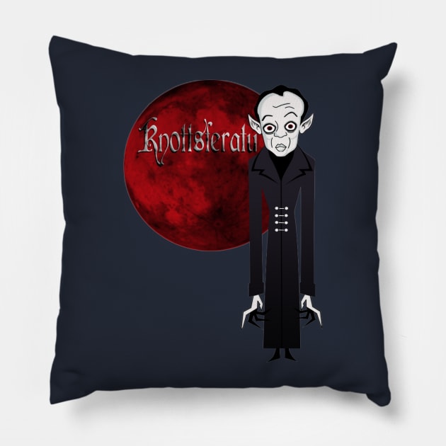 KNOTTSFERATU Pillow by MinxMacabre