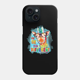 Autism Awareness  To Be Different Cute Giraffe Phone Case