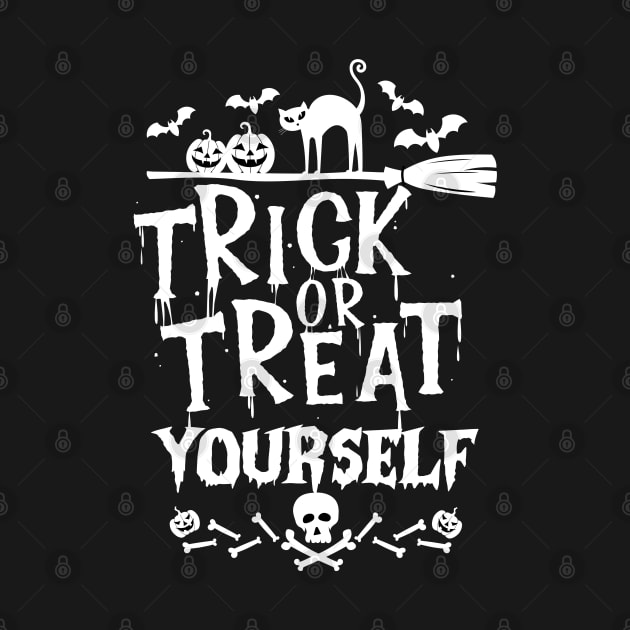 Trick or Treat Yourself Funny Halloween Trick or Treating by KAVA-X