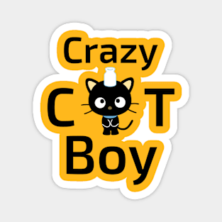 Crazy Cat Boy Magnet