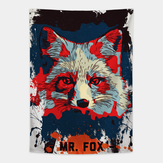 Mr Fox Fox Tapestry Teepublic Au