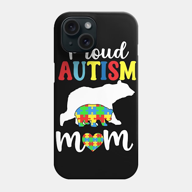 Proud Autism Mom Puzzle Autism Awareness Mothers Gift Phone Case by CesarHerrera
