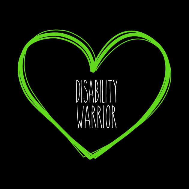 Disability Warrior Heart Support by MerchAndrey