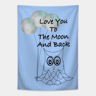 To The Moon Owl Tapestry