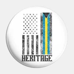 Bahamas Hispanic Heritage destressed flag Pin