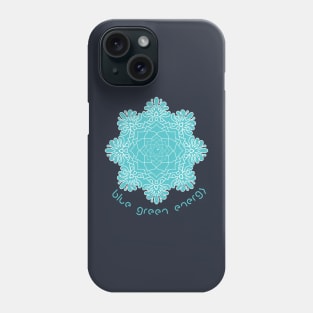 Blue Green Energy Mandala Phone Case