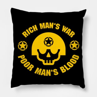 Rich Man's War (Yellow) Pillow