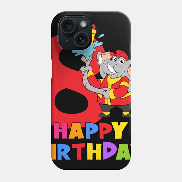 8th Birthday Party 8 Year Old Eight Years Phone Case by KidsBirthdayPartyShirts