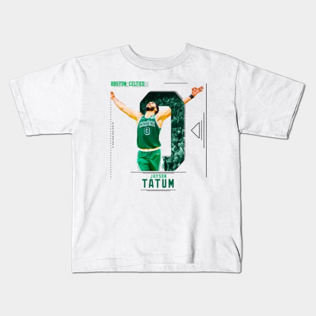 Rinkha Jayson Tatum Basketball Edit Celtics Kids T-Shirt