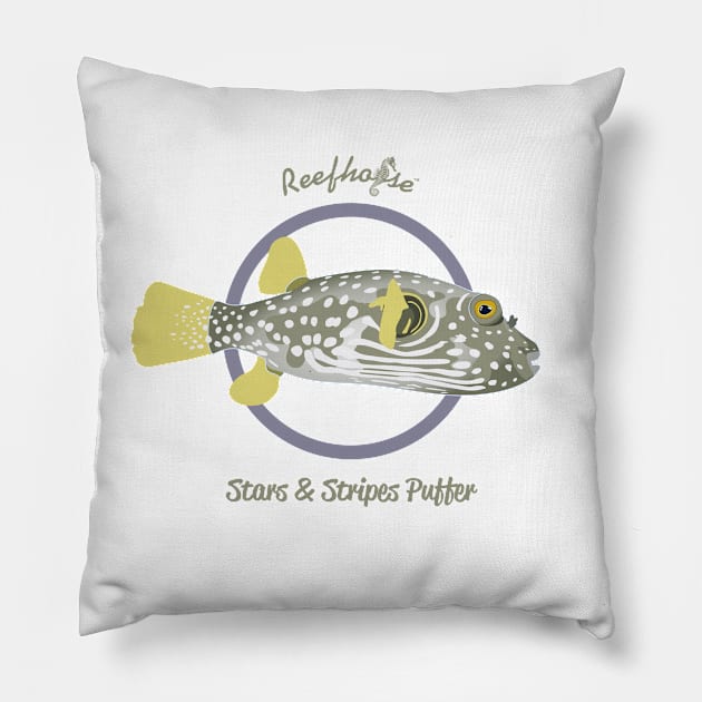 Stars and Stripes Puffer Pillow by Reefhorse