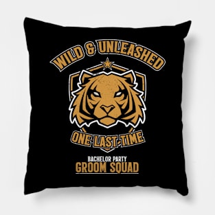 Wild & Unleashed One Last Time "The Groom" Bachelor Party Pillow