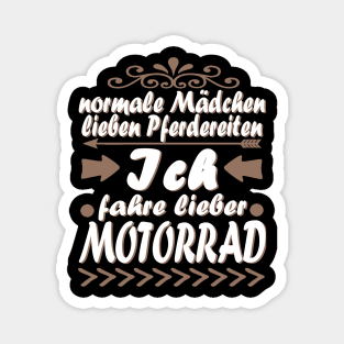 Biker Braut Motorrad Frauen Fahren Geschenkidee Magnet