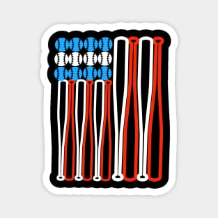 American flag baseball design Magnet