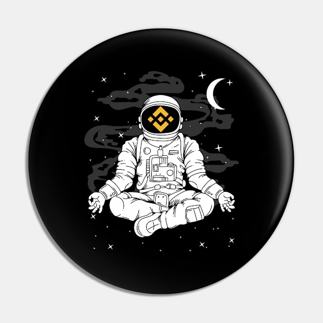 Astronaut Yoga Binance BNB Coin To The Moon Crypto Token Cryptocurrency Blockchain Wallet Birthday Gift For Men Women Kids Pin by Thingking About