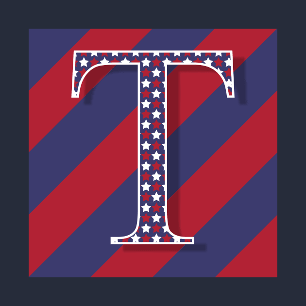 Old Glory Letter T by ArtticArlo