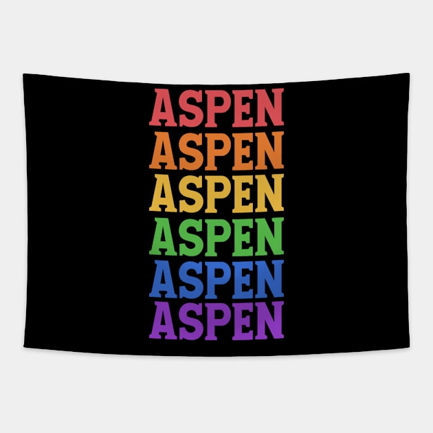 ASPEN COLORFUL CITY Tapestry by OlkiaArt