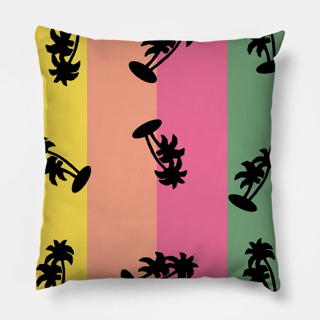 90s Palm Tree Vibe Pillow by melisssne