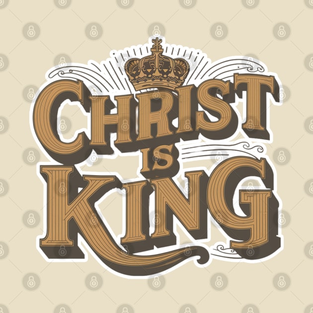 Christ is King Retro Design by Reformed Fire