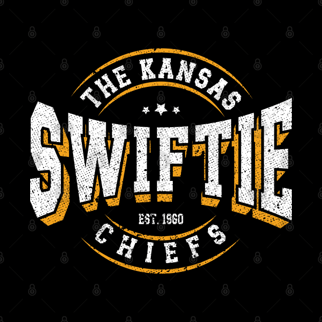 The Kansas Swiftie Chiefs. Vintage Distressed v10 by Emma