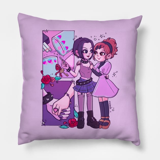 Nana and Hachi  fanart by anshiehoop Pillow by Anshie Hoop Shop