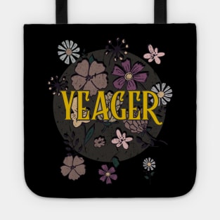 Aesthetic Proud Name Yeager Flowers Anime Retro Styles Tote